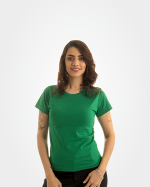 Baby look verde bandeira 100% algodão
