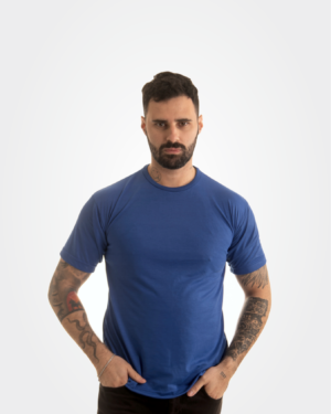 Camiseta azul royal 100% algodão