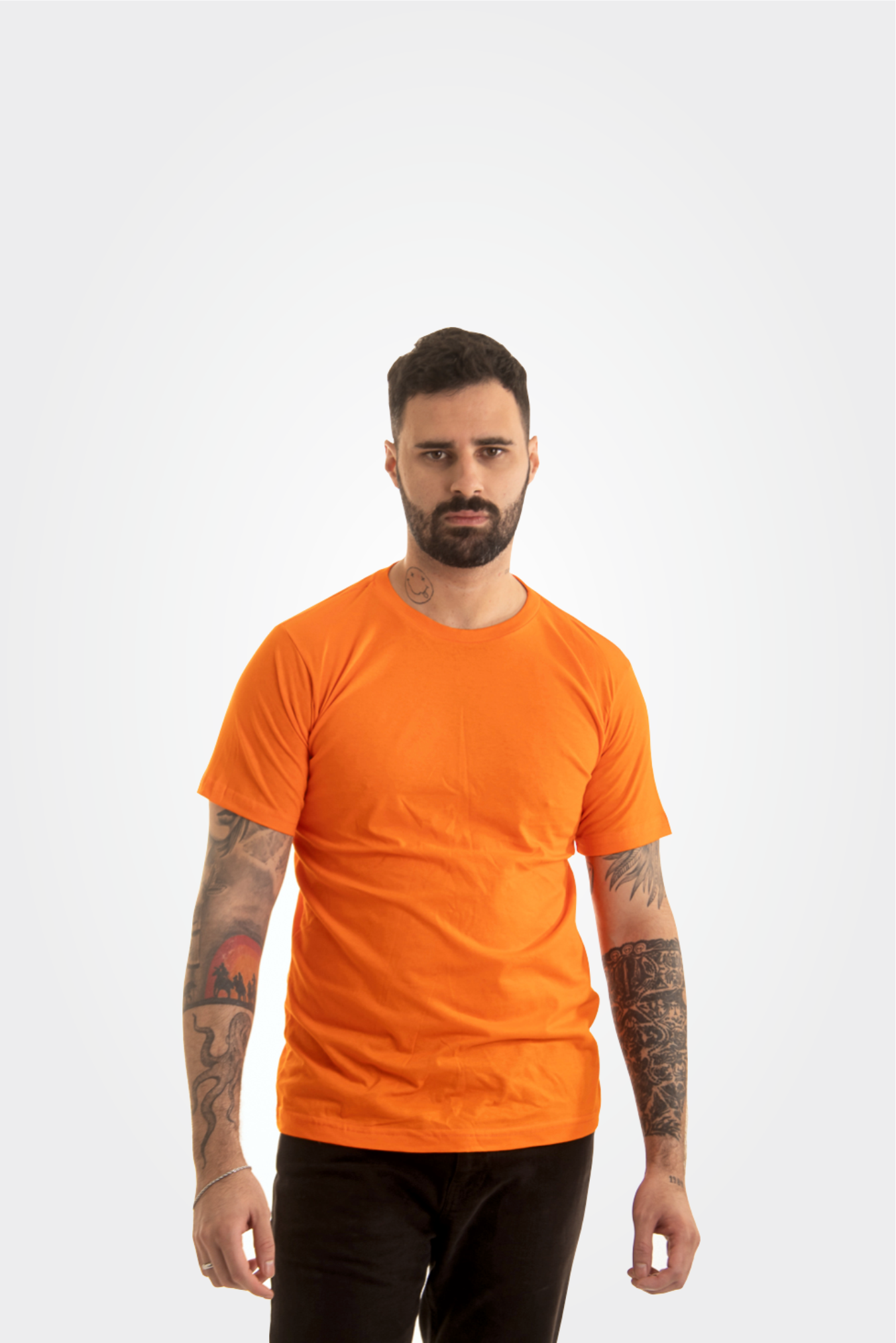 Camiseta laranja 100% algodão
