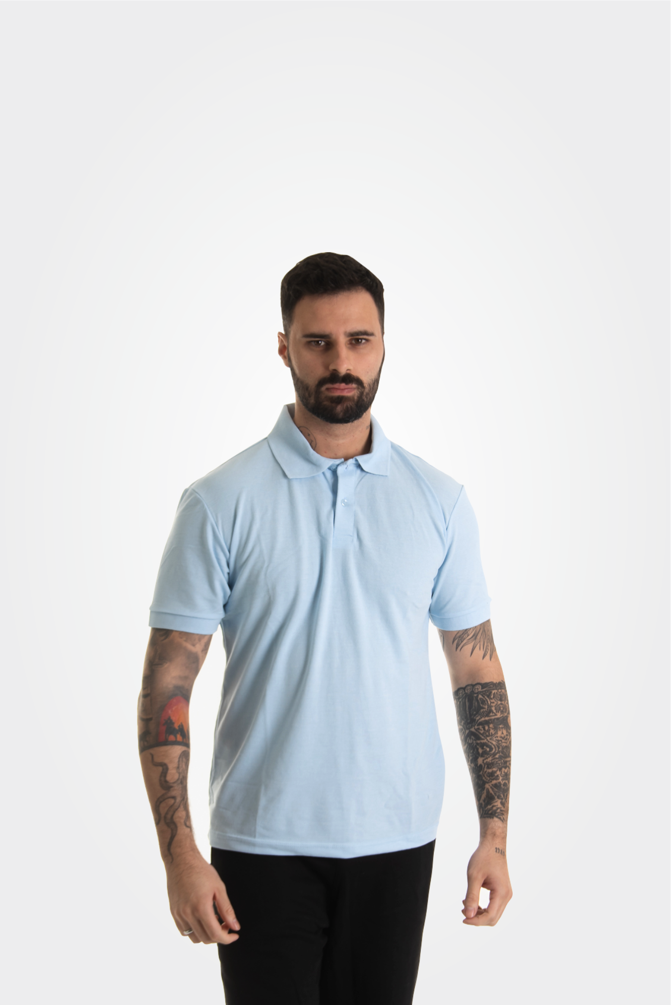 Polo masc. azul bebê