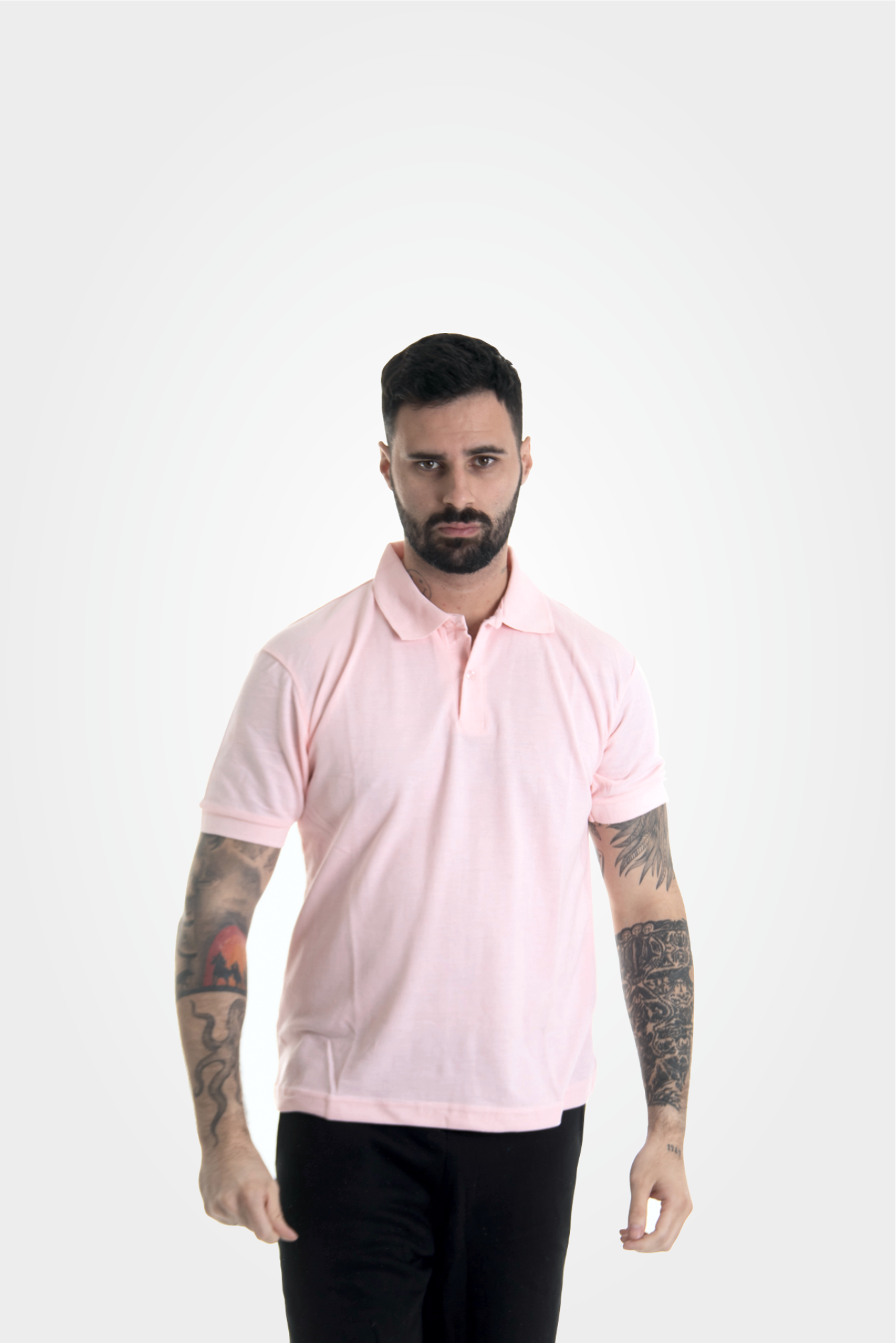 Polo mas. rosa bebê