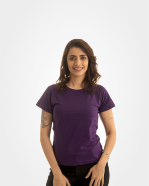 Baby look roxo 100% algodão