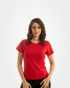 Baby look vermelho 100% algodão