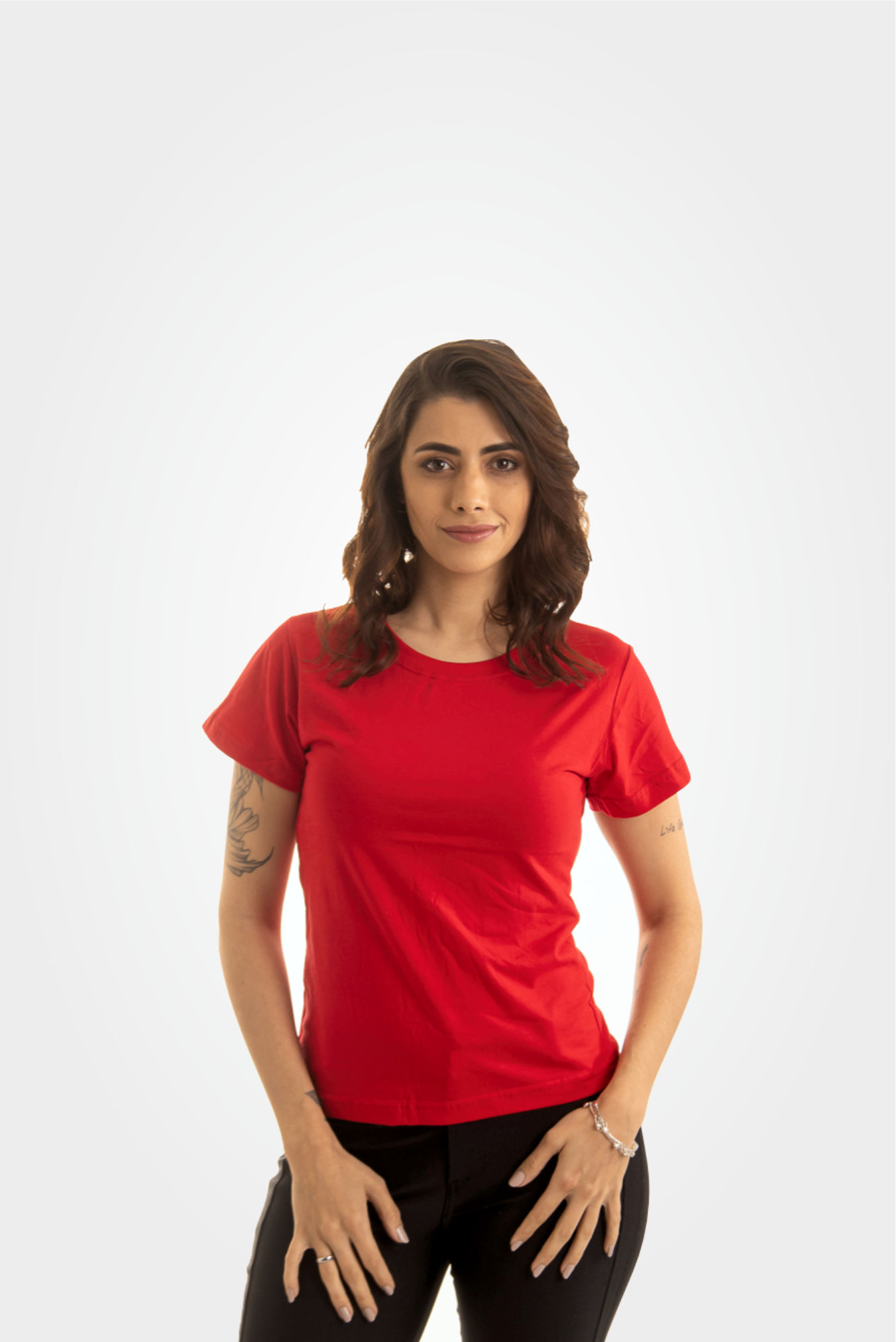 Baby look vermelho 100% algodão