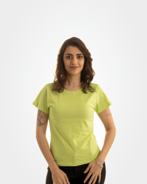 Baby look verde limão 100% algodão