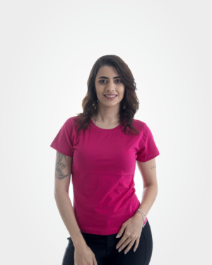 Baby look pink 100% algodão