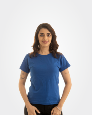 Baby look azul royal 100% algodão