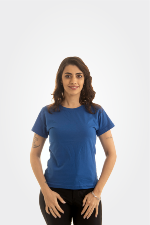 Baby look azul royal 100% algodão