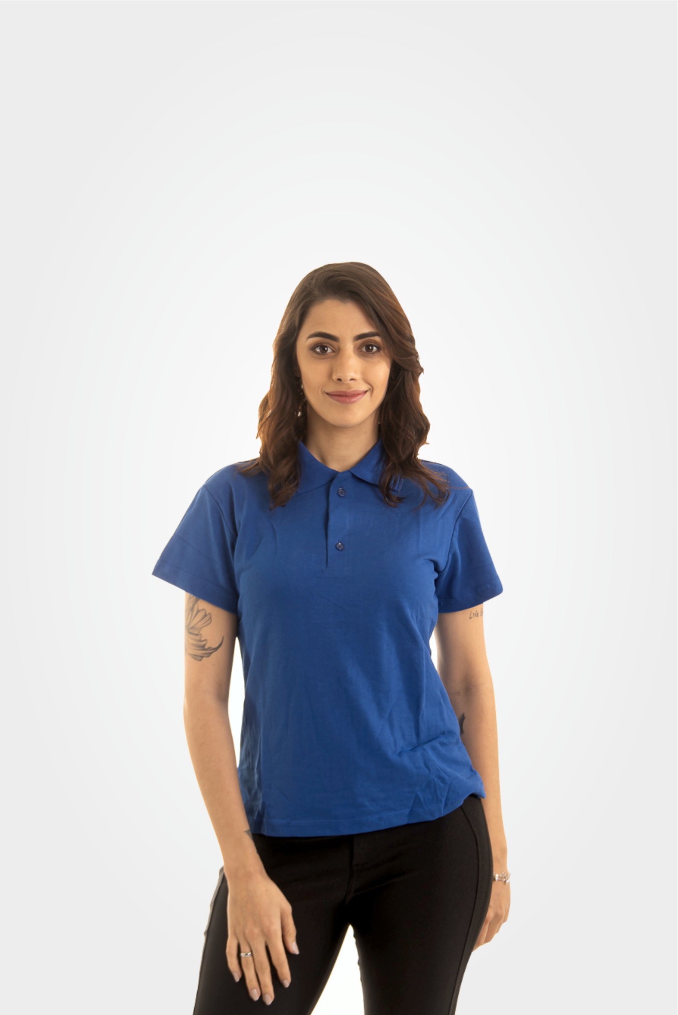 Polo fem. azul royal