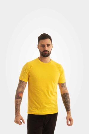 Camiseta amarela 100% algodão
