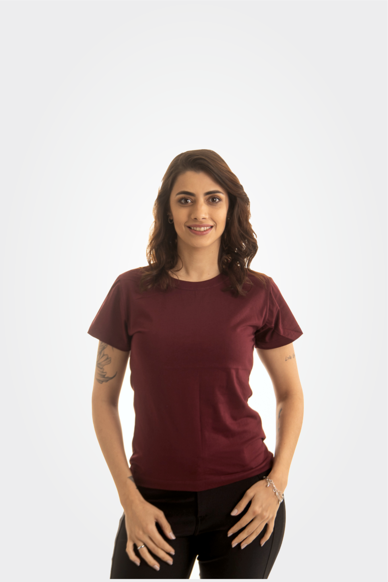 Baby look bordô 100% algodão