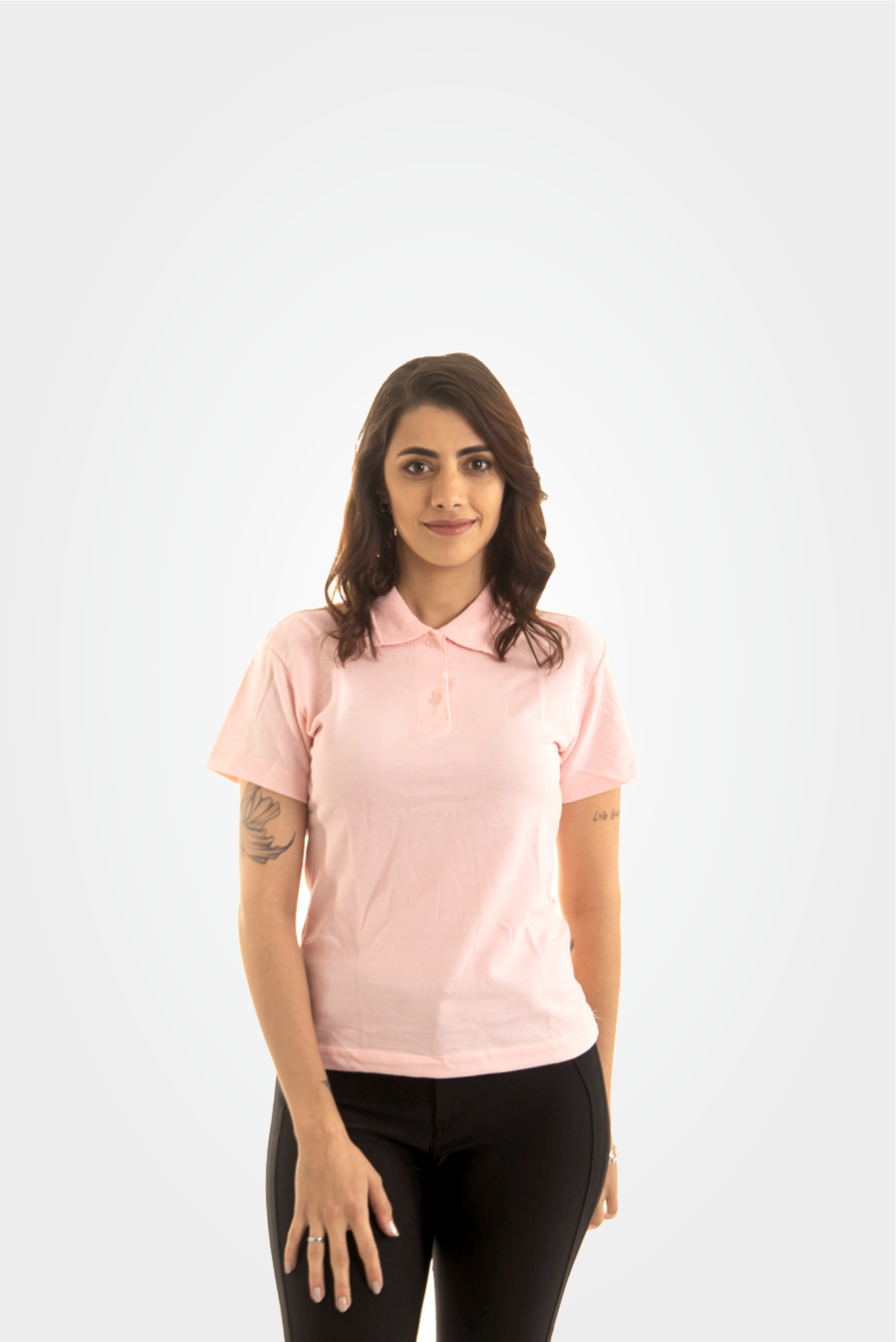 Polo fem. rosa bebê