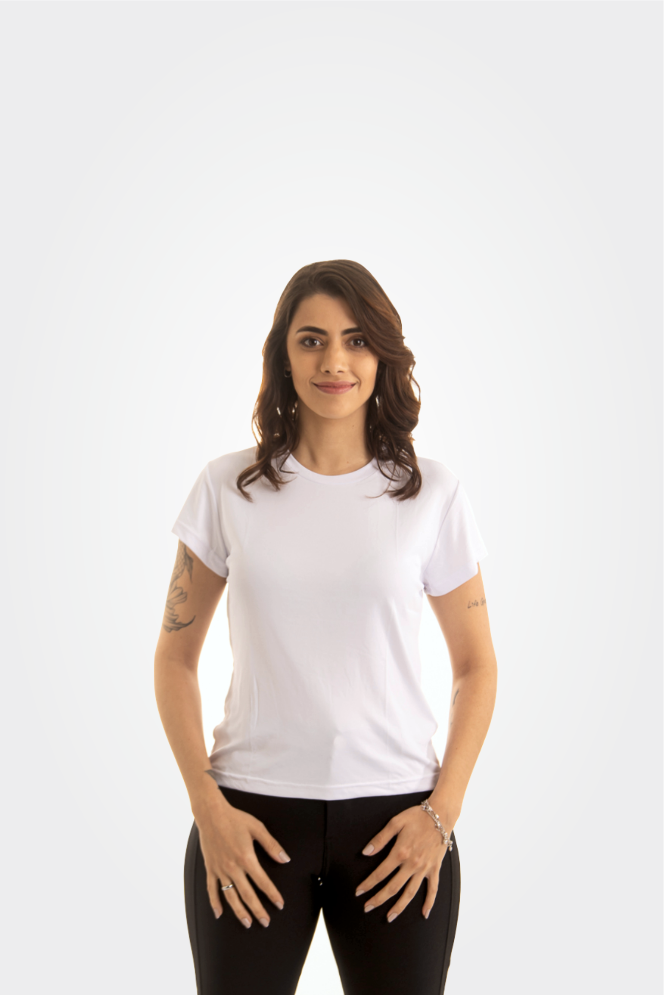 Baby look branco 100% algodão