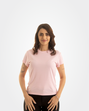 Baby look rosa bebê 100% algodão